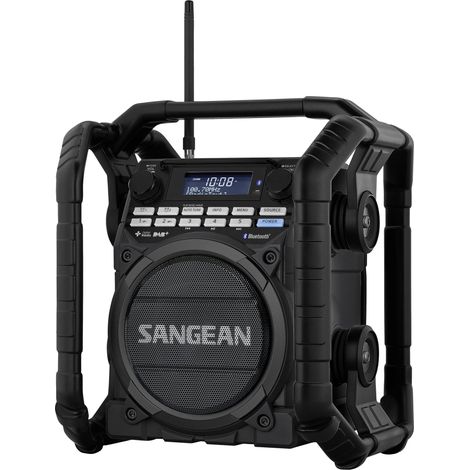 Sangean U-4 DBT+ Radio de chantier DAB+, FM AUX, Bluetooth, USB fonction de charge de la batterie, rechargeable, étanch (1/5)