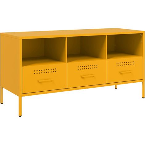 Maison Exclusive - TV-Schrank Senfgelb 100,5x39x50,5 cm Stahl