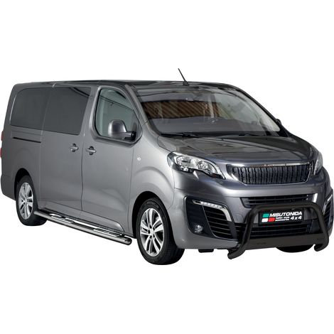 Pare-buffle Avant pour Peugeot Expert Traveller 2016-2026 63 mm en Acier Gris