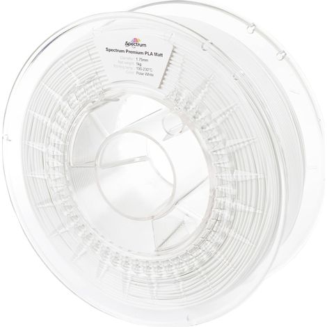 SPECTRUM Filament 3D PLA MAT 1,75mm BLANC POLAIRE 1kg (1/4)
