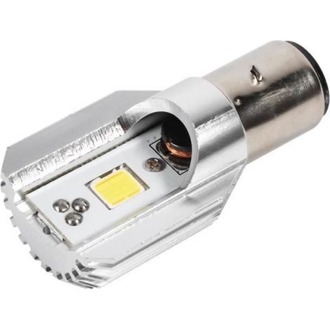 Ampoule Phare Moto BA20D - LED COB Faisceau Haut Bas - Pour Scooter et Motocyclette - 1 Pièce