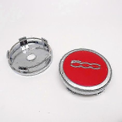 60-mm-Radnabenkappen-Set (4 Stück) Staubdichte Abdeckung Radkappen Emblem Kompatibel mit Fiat 500 Punto Stilo Bravo Ducato Freemont 124 600 F (1/4)
