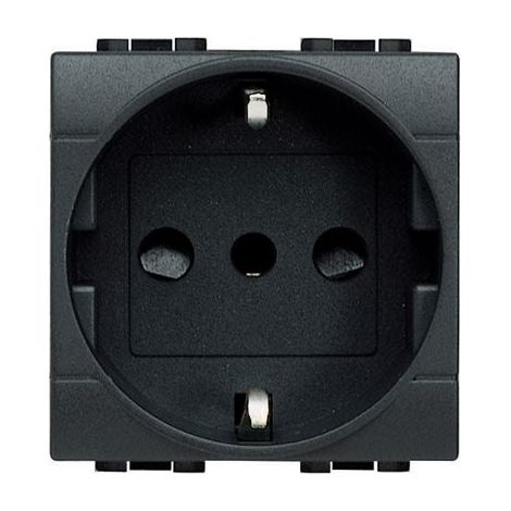 Bticino L4140 living international - presa std schuko tedesco/italiano P30 16A 250Vac antracite