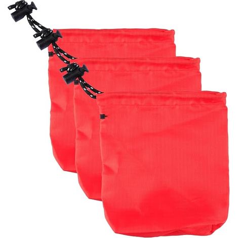 Juego de 3 pequeñas bolsas con cordón ajustable: bolsa de almacenamiento plegable para viajes, bolsa impermeable, saco de arena. Bolsa portátil adecuada para actividades al aire libre, gimnasios, escu (1/4)