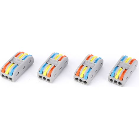 10 Stück PCT3-3 Schnellverbinder 3-in 3-out Elektrische Kabel-Docking-Klemme, farbig (1/5)