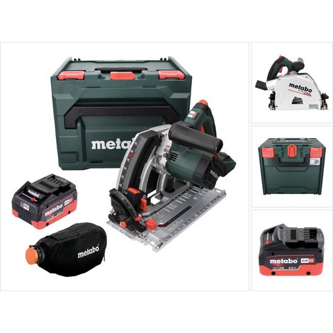 Metabo KT 18 LTX 66 BL Scie circulaire plongeante sans fil 18 V 165 mm + 1x Batterie 5,5 Ah + Coffret metaBOX - sans chargeur (1/5)
