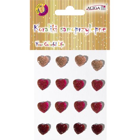 Cristales autoadhesivos en forma de corazón de 12 mm  JET-2411