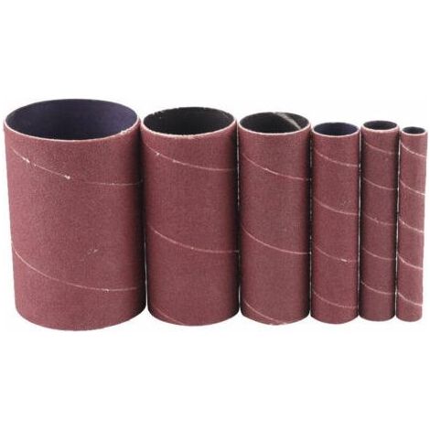 Lot de 6 manchons abrasifs 115 mm, grain 120 (12/20/25/38/55/80 mm) (1/4)