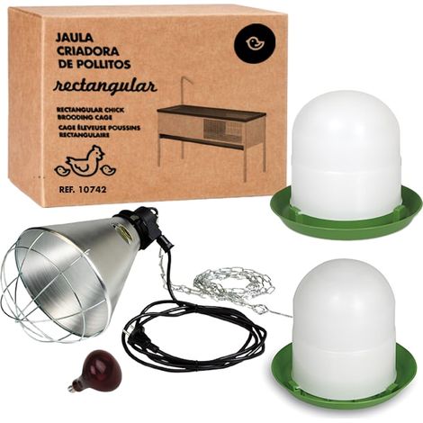 Kit Accessoires Pour Cage Éleveuse Volailles Rectangulaire 50 À 60 Poussins - Gaun (1/5)
