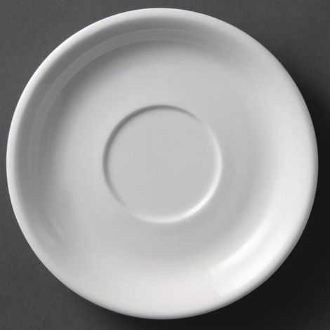 Soucoupes Pour Tasses À Cappuccino Blanches 180mm (Lot de 12) - Ref U828 - Olympia (1/2)