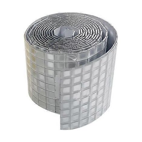Selbstklebende Glasmosaikfliesen, kleine quadratische Spiegelfliesen-Aufkleber für DIY-Basteldekoration, Discokugel (Silber) (1/5)