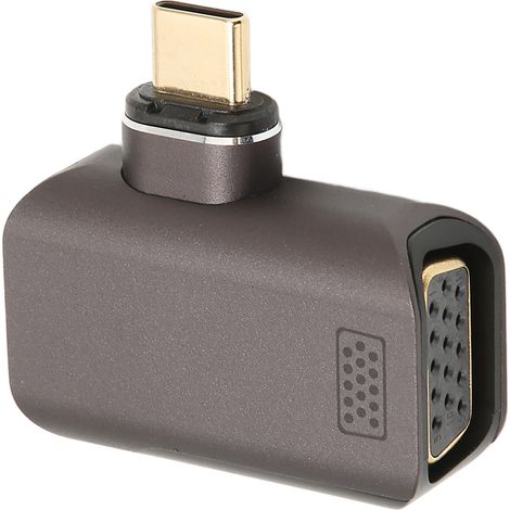 Adaptateur magnétique VGA vers USB-C, transmission 4K HD, imagerie stéréo 3D, convertisseur vidéo USB-C portable plaqué or pour OS X (1/5)