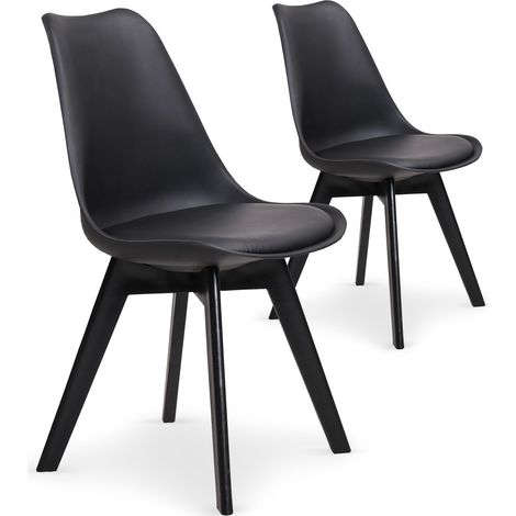 Lot de 2 chaises Juno Noir (1/5)