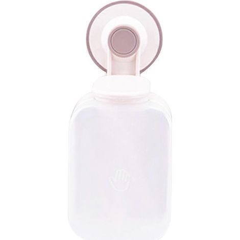 Distributeur de savon moussant pour les mains à ventouse, fixation murale en plastique, pompe pour salle de bain, douche, baignoire, lavabo. (1/4)