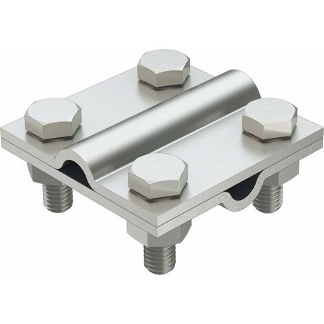 OBO Bettermann Connecteur en croix rond/rond sans plaque intermédiaire 60x60 acier inoxydable, inoxydable A4 1.4571/1.4404, 5312582 (1/2)