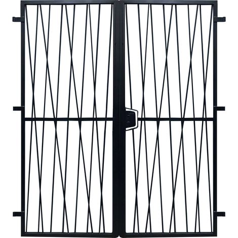Grille porte Savane -2 vantaux pour encadrure H=220 cm x L=130 cm (côte tableau) (1/2)