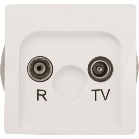 Presa per antenna Simon Basic RD/TV, terminale, separato, bianco BMZAR1/1.01/11