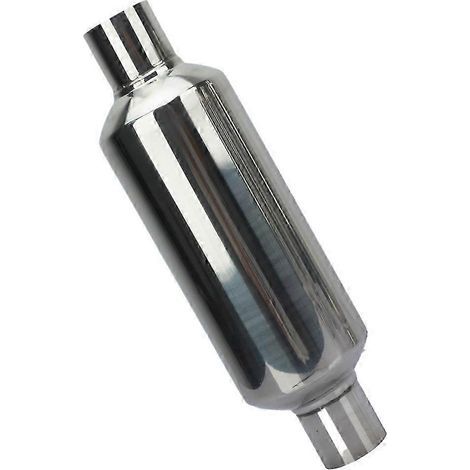 Silencieux d'échappement automobile universel. système de tuyau de silencieux d'échappement à flux direct en acier inoxydable. 57x101x57 mm. (1/5)