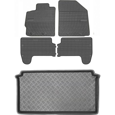 Toyota Yaris II Schrägheck (2008–2011) – SET: Gummifußmatten + Kofferraummatte (1/5)