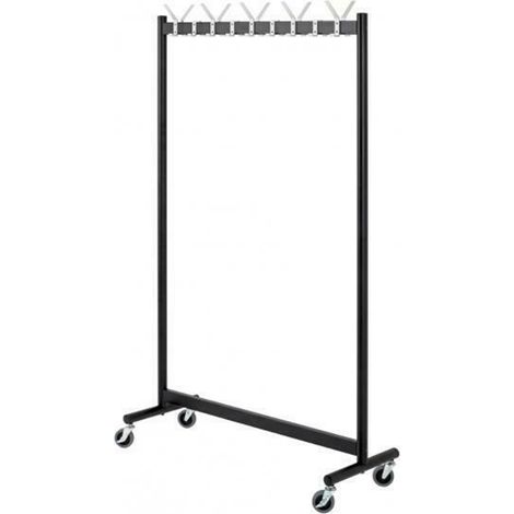 Portant coloris noir-Aluminium en métal - L 103 x P 39 x H 47 cm -PEGANE-