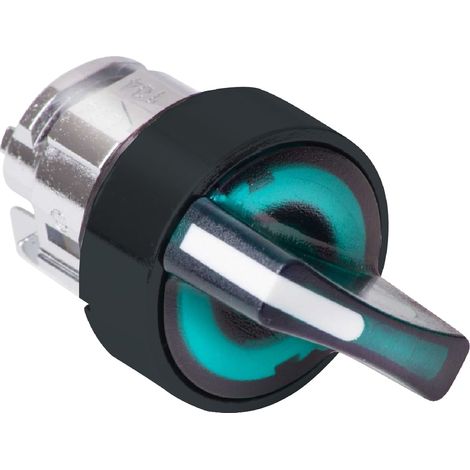 Testa selettore luminoso - 2 posiz. Ø22 - verde - ZB4BK12337