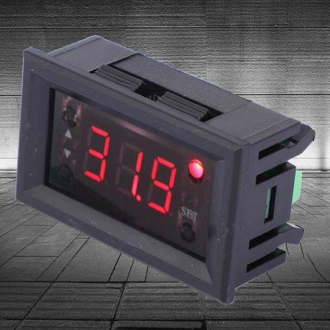 Régulateur de température numérique W1218, thermostat 12 V CC, -20 à 100 °C, voyant rouge, 12 V CC (1/5)