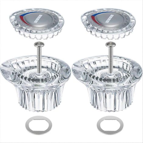 Kit de 2 poignées de douche pour la collection Château 96797, kit de remplacement pour robinet de baignoire et douche. (1/5)