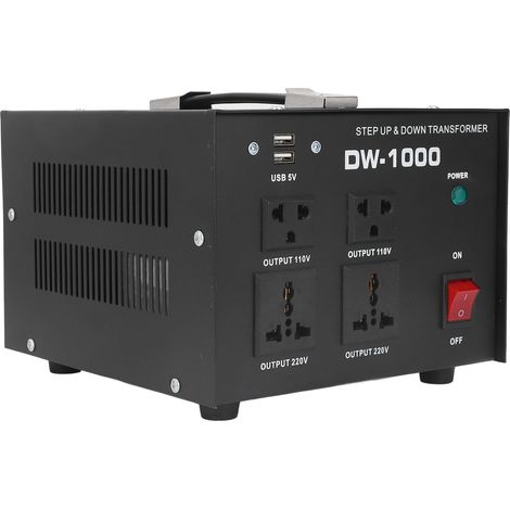 Mehrfach geschützter AC-Transformator, Aufwärts-/Abwärtsregler aus reinem Kupfer, 1000 W, AC 110–120 V, AC 220–240 V, EU-Stecker (1/5)