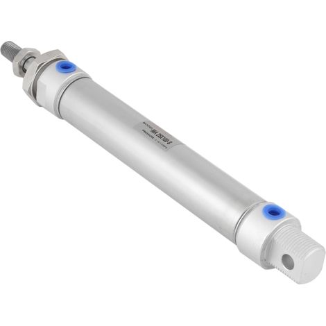 Vérin pneumatique mini tige simple, alésage 25mm course 100mm, corps en acier inoxydable, 1 pièce, cylindre à air compact pour automatisation. (1/5)
