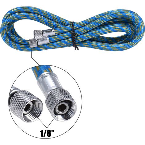 Tuyau d'aérographe tressé en nylon de 1,8 m / 5,9 pi avec raccords standard de 1/8 po aux deux extrémités (1/3)