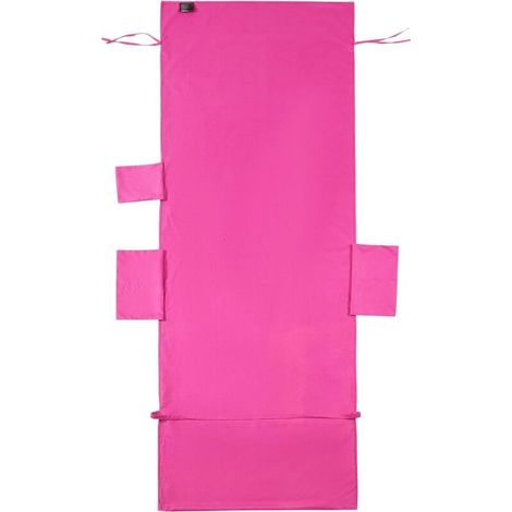 Mikrofaser-Strandstuhlbezug, Strandtuch mit Aufbewahrungstaschen, leichter und faltbarer Sonnenliegenbezug zum Sonnenbaden, Garten (Rosa) (1/5)