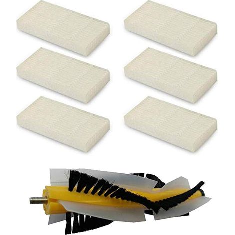 6x filtres HEPA + 1x brosses centrales pour AMIBOT Flex & Flex H2O