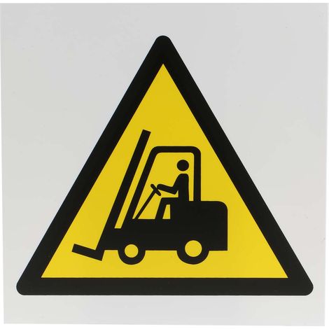 Panneau de danger, avec pictogramme : Danger, chariots élévateurs et autres véhicules industriels " " ( Prix pour 1 )
