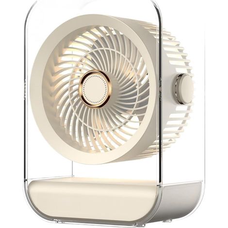 Ventilateur de bureau rechargeable par USB avec lumière (1/4)