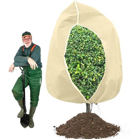 200x240cm Voile Hivernage Plante Exterieur 80g/m², Housse Hivernage Plante, avec Fermeture éclair et Cordon de Serrage, Housse d'hivernage Plante Réutilisable (200x240cm, 1 pièces) (1/5)