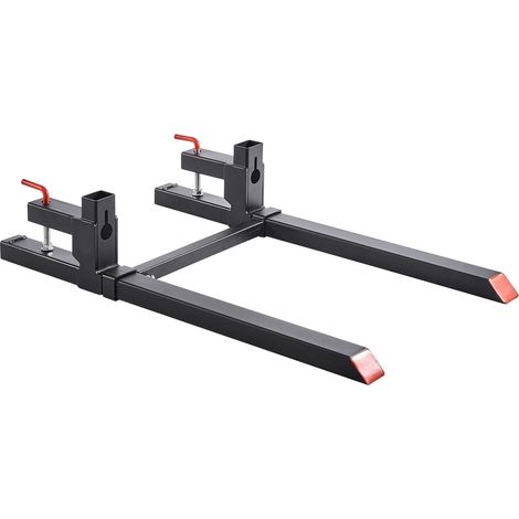 Palettengabeln zum Anklemmen an die Ladeschaufel mit verstellbarer Stabilisierungsstange, 907 kg Tragfähigkeit, 109 cm Gesamtlänge (1/5)