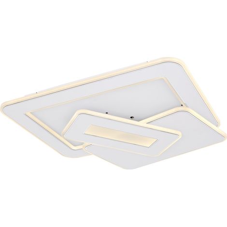 Plafonnier LED semi-encastré intégré, LED blanche, intensité variable 3 000-6 500 K, télécommande Tuya Smart