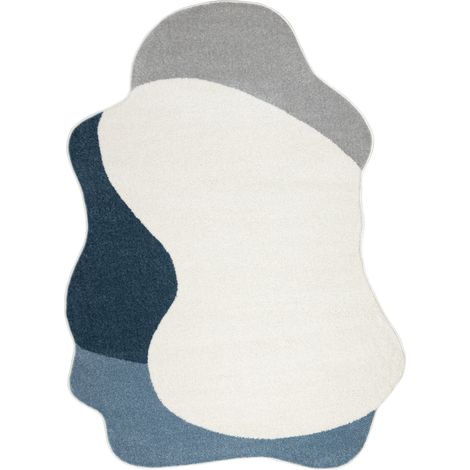 Tappeto FUSION 5710 bianco / blu scuro Shape - Astrazione, moderno, astratto, irregolare blue 160x220 cm