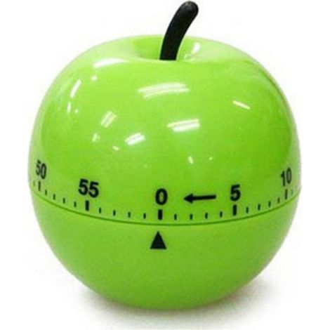 Minuteur de Cuisine Mecanique Pomme 60 Minutes Reglable Sonnerie Forte Couleur Verte (1/5)
