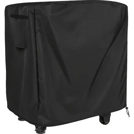Housse de table d'extérieur portable (noire, 140 x 50 x 92 cm), protection solaire, housse pour chariot de table de jardin, housse pour mobilier de terrasse (1/5)