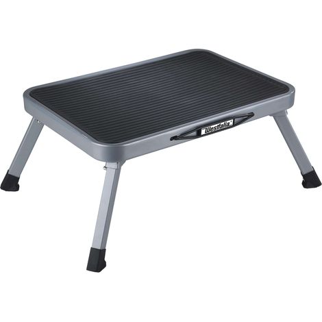 Tabouret pliable à une marche, gris (1/4)