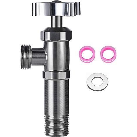 Vannes d'angle professionnelles pour systèmes d'eau chaude, construction en acier inoxydable, structure complète, débit élevé 1 (1/5)