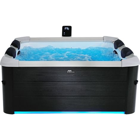 Mspa – Spa semi rigide 6 places connecté – 180x180cm – Jets hydro-massants – Écran tactile OLED – Application smartphone (1/5)