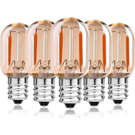 CYRILL – 1W E14 Ampoules LED Filament Équivalent 10W, T22 Ampoule four Hotte Aspirante frigo Lustre Cristal, Lampe de Sel, Veilleuse Enfants, Tubulaire Blanc Chaud 2200K, Non Dimmable Decorative bulb, (1/4)