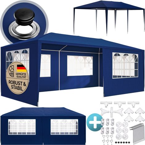 Casaria Festzelt Rimini 3x6m UV-Schutz 18m² Wasserabweisend 6 Seitenteile Pavillon Partyzelt Gartenzelt Festival  blau (UV-Schutz) (1/5)