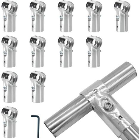 Lot de 12 colliers de serrage pour tuyaux en acier galvanisé en T de 1 pouce avec boulons et écrous (1/5)