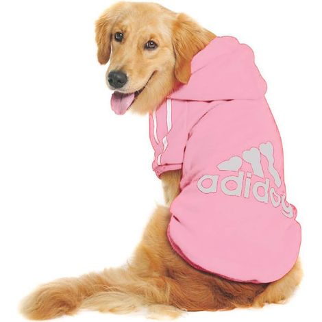 Sweat À Capuche Pour Chien - Vêtement En Polaire Doux - Pour Automne Et Hiver - Taille 8xl Rose (1/5)