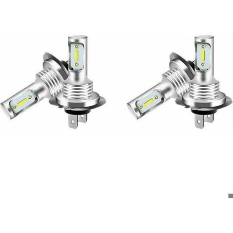 Ampoule Led H7 - 55 W - 8000 Lm - Blanc 6000 K - Pour Feux De Croisement Et Antibrouillard - Lot De 4 (1/3)
