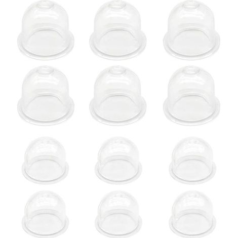12 Pcs Pompe d'ampoule d'amorce 22 mm Tasse d'huile de Carburateur Transparente pour Tondeuse, Machine de haie, Scie à Essence, Ampoule d'amorce de Carburant de Ventilateur