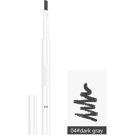 Crayon à sourcils waterproof pointe triangulaire avec brosse cosmétique maquillage (04) (1/4)